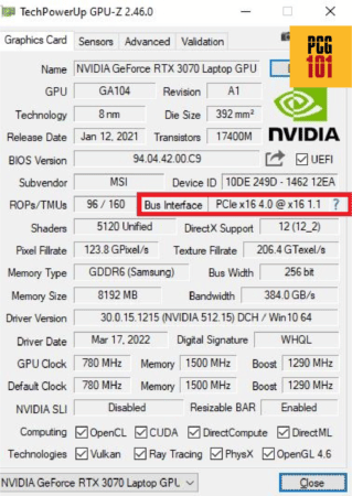 how to check how many PCIe Lanes GPU Uses