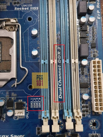 RAM physical slots identifications