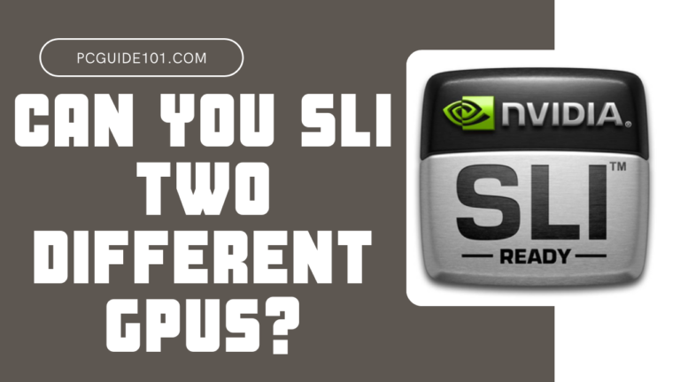 can you sli two graphics cards