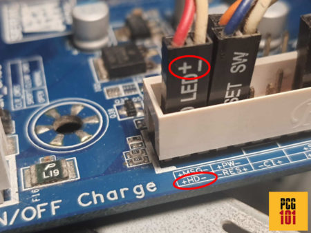 front panel led cable orietnation terminal