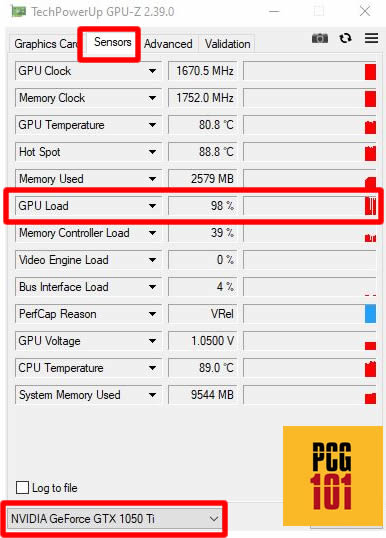 GPU load GPUz