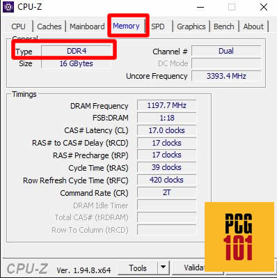 CPU-z type of memory