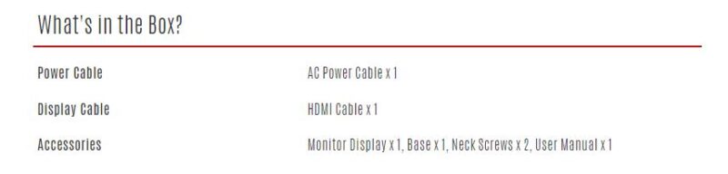 Sceptre E248W 19203R HDMI cable