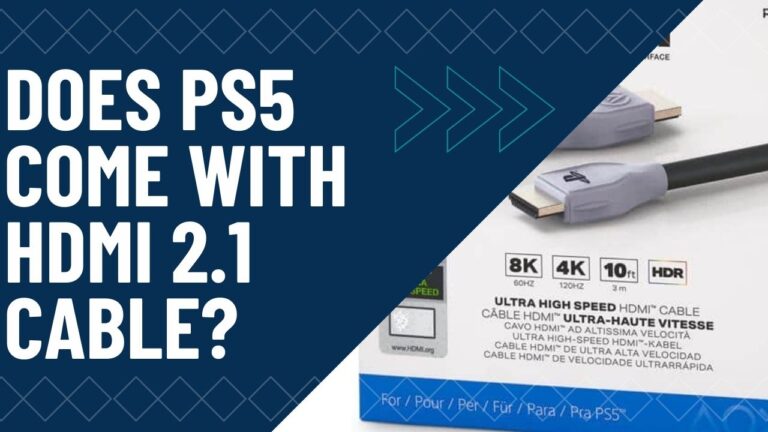 Does PS5 Come with HDMI 2.1 Cable