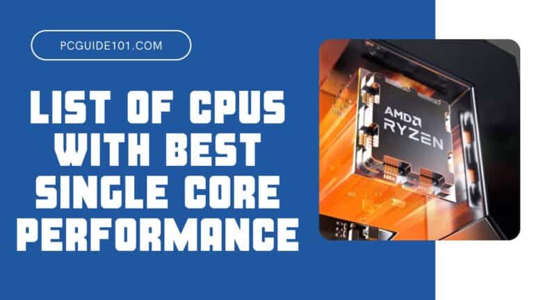 List of CPUs with Best Single Core performance featured