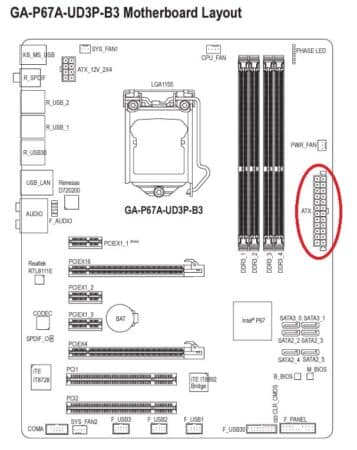 24 pin atx power connector